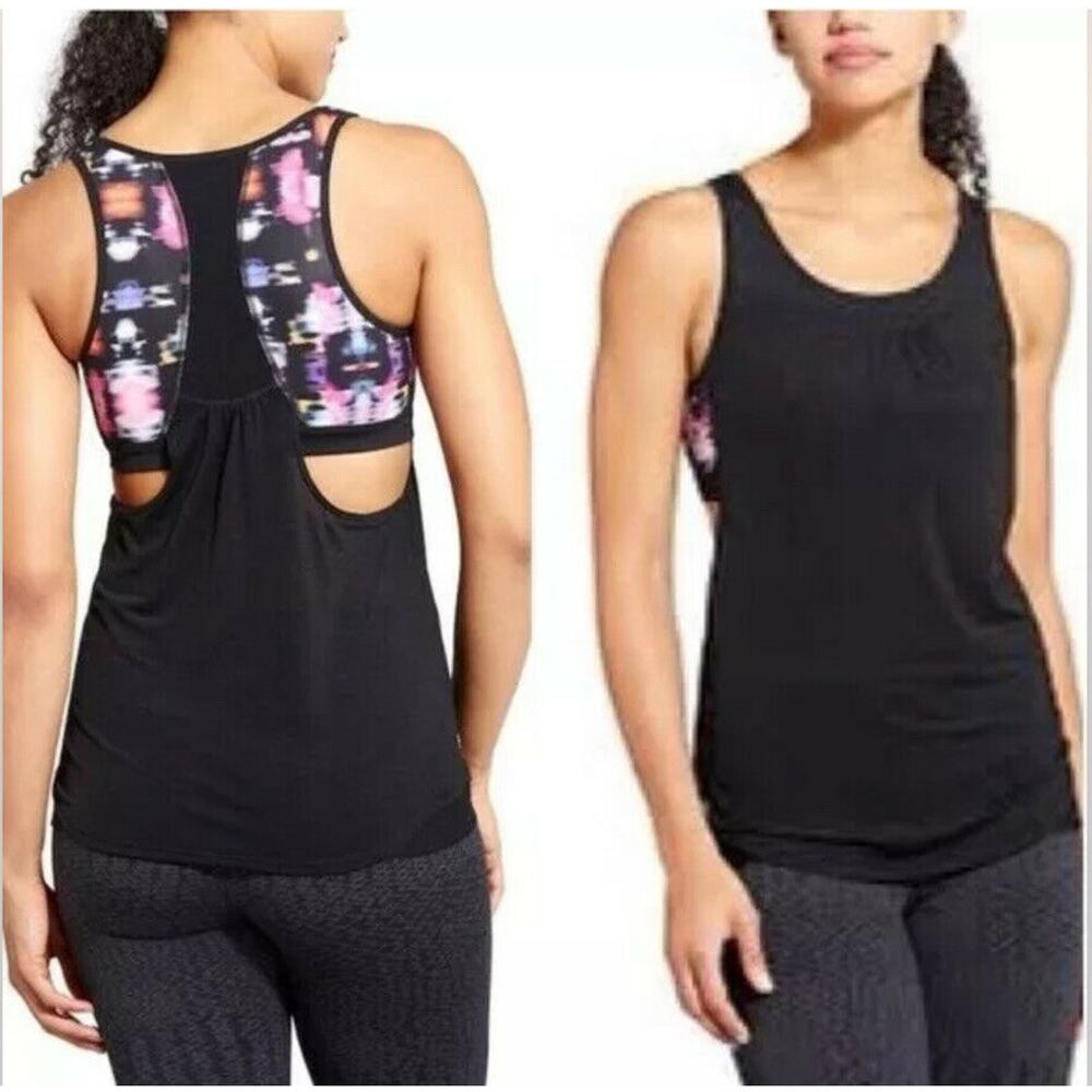 Athleta freedom supercharged tank & Sports Bra black & Multicolor Women’s S